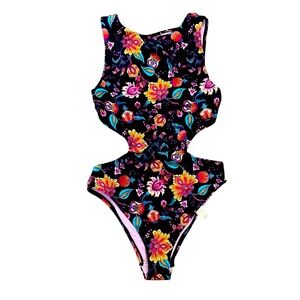 Nanette Lepore One Piece Monokini Swimsuit Size 6 NEW Floral Print Multicolor